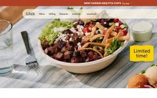 CAVA of Greenville website