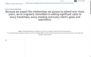 Wagner Wealth Management website