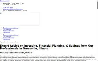 Investment Center of Greenville website