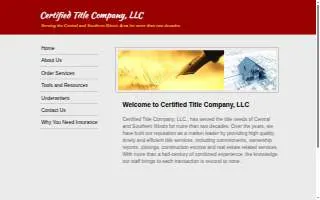 Certified Title Co LLC website