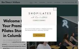 RISE Fitness + Wellness | Pilates Studio website
