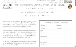 Stone Interiors South Carolina website
