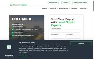 Polymershapes - Columbia website