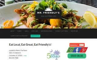 Mr. Friendly's New Southern Cafe website