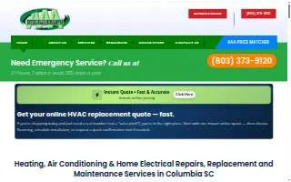 AAA Heating & Air, LLC. website