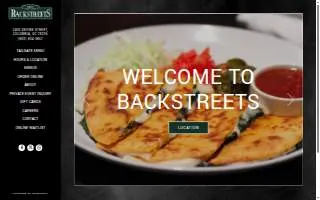 Backstreets Grill website