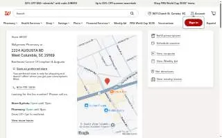 Walgreens of West Columbia website