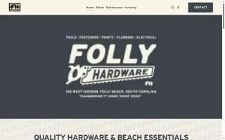 Folly Hardware website