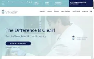 Charleston Dermatology (Berkeley) website