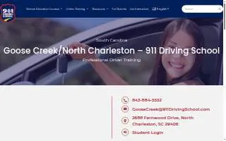 911 Driving School - Goose Creek website
