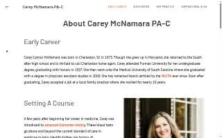 Carey McNamara PA-C website