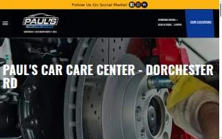 Paul's Car Care Center - Dorchester Rd website