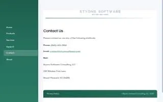 Styons Software Consulting website