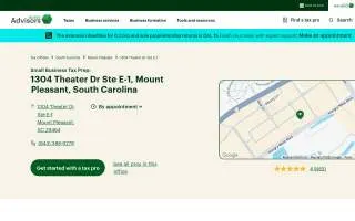 Block Advisors of Mt Pleasant website