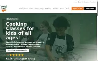 Young Chefs Academy - Charleston SC website