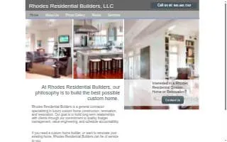 Rhodes Residential Builders, LLC website