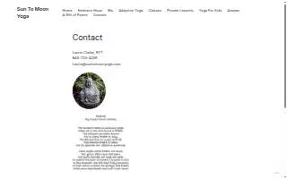Sun To Moon Yoga website