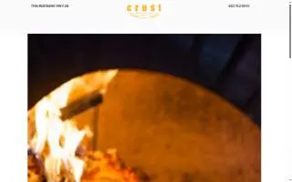 Crust Wood Fired Pizza website