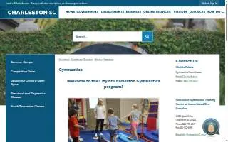 Charleston Gymnastics Training website