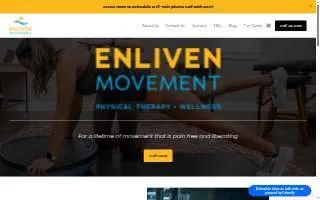 Enliven Movement, Physical Therapy website
