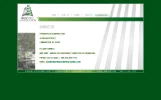 Springfield Construction website