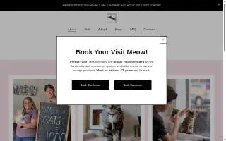 Pounce Cat Cafe + Wine Bar website