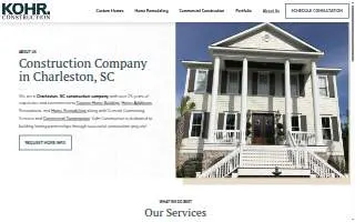 Kohr Construction website