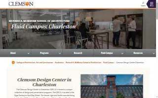 Clemson Architecture Center Charleston website