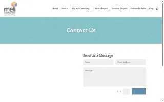 Mell Consulting website