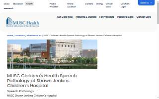 MUSC Children�s Health Speech Pathology at Shawn Jenkins Children�s Hospital