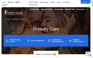 MUSC Health University Family Medicine - Rutledge Tower website