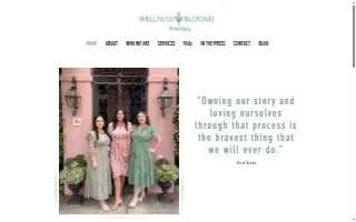 Wellness Blooms Therapy website
