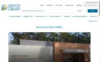 Bees Ferry West Ashley Library website