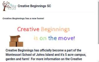 Creative Beginnings of Johns Island website