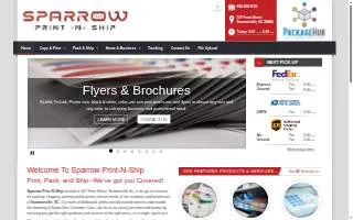 Sparrow Print -N- Ship website