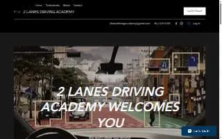 2 Lanes Driving Academy website
