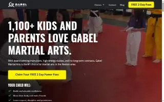 Gabel Martial Arts Summerville website