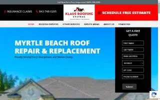 Klaus Roofing Systems by Carolina Energy Conservation website