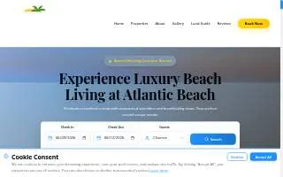 Bailey's Beach Cottage website