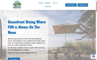 Beachfront Kitchen and Bar website