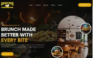 Golden Bites Brunchery website