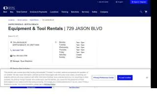 United Rentals of Myrtle Beach website