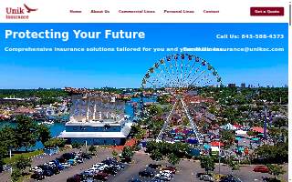 UNIK Insurance Agency website