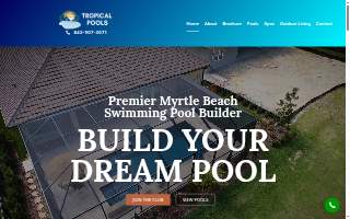 Tropical Pools website