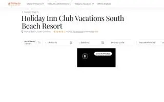 Holiday Inn Club Vacations South Beach Resort, an IHG Hotel website