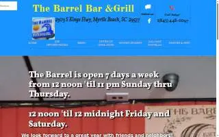 The Barrel Sports Bar & Grill website