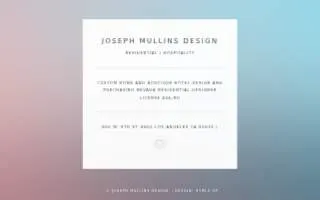 Mullins Design Co website