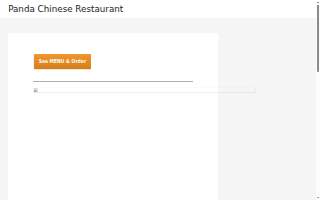 Panda Chinese Restaurant website