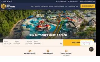 Sun Outdoors Myrtle Beach website