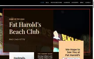 Fat Harold's Beach Club website
